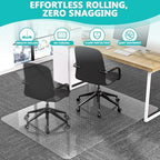 Office Chair Mat for Low Pile Carpet, Clear Heavy Duty Chair Mat with Lip - Image 6