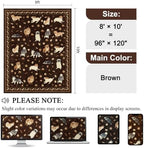 DUKINO 8x10 Area Rug, Washable Dog Rugs for Living Room Soft, Brown - Image 2