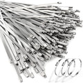 Rocaris 500Pcs 8 IN Metal Zip Ties, 304 Stainless Steel Heavy Duty Zip Ties by Rocaris