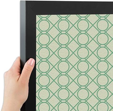 PinPix 14x12 inch Cork Bulletin Board. This Decorative Framed Pin Board Comes with Diamond Pattern in Green Design and Satin Black. Ideal for Home, Office Decor or School (PinPix-586) - Image 2