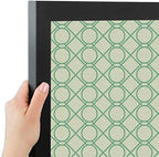 PinPix 28x18 inch Cork Bulletin Board. This Decorative Framed Pin Board Comes with Diamond Pattern in Green Design and Satin Black. Ideal for Home, Office Decor or School (PinPix-586) - Image 2