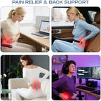 Skechers Women’s Lumbar Pillow,Memory Foam Lumbar Support Pillow for Office,Chair Lower Back Pain Relief Lumbar Pillow,Ergonomic Design Back Support Pillow for Office Chair,Car,Home,Travel,Pink - Image 7