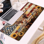 Keyboard Wrist Rest and Mouse Pad Set,31.5x11.8 Inches Desk Mat,Waterproof Non-Slip Ergonomic Wrist Support for Pain Relief,Extended Desk Protector for Office Home,Sunflower Highland Cow - Image 2