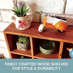 Primo Supply 2-Way Wood Cabinet Cubbies - Rustic Home Decor - Floating Shelves for Storage - Farmhouse Desk Shelf with Drawers - Cube Shelf Display - Vintage Bedroom Decor - Image 6