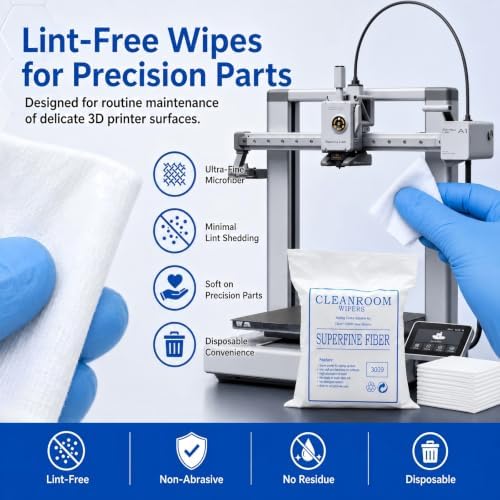 3D Printer Cleaning Kit, 300PCS Lint Free Microfiber Cloths, 6 x 6 Inch - Image 6