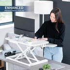 VIVO White 28 in Standing Desk Converter, DESK-V028KW - Image 4