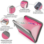 NAFY Expanding File Folders, 13 Pockets Document Organizer with Zipper, A4 Letter Size Portable Accordion Expanding File Folders with Multicolor Labels for Home Office School Supplies (Mix 4 Color) - Image 3