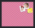 PinPix 19x15 inch Cork Bulletin Board. This Decorative Framed Pin Board Comes with Diamond Pattern in Hot Pink Design and Satin Black. Ideal for Home, Office Decor or School (PinPix-302) by PinPixBulletinBoards