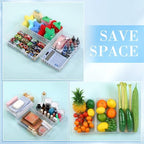Wenqik Set of 12 Small Plastic Baskets for Organizing, Clear - Image 6