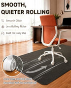 Funwheat Woven Office Chair Mat for Hardwood Floor, 30 x 48 in, Espresso - Image 4