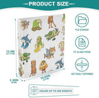 ALAZA Italian Brainrot Meme Pattern 3 Ring Binder 1.5 Inch Three Ring Office Binders w/clipboard & 3 Pockets, Hold 200 Sheets, 1 pc - Image 5