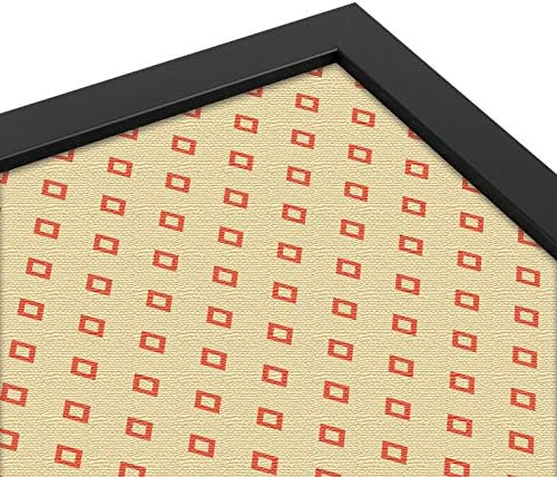 PinPix 28x20 inch Cork Bulletin Board. This Decorative Framed Pin Board Comes with Diamonds in Red and Yellow Design and Satin Black. Ideal for Home, Office Decor or School (PinPix-333) - Image 4