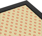 PinPix 12x12 inch Cork Bulletin Board. This Decorative Framed Pin Board Comes with Diamonds in Red and Yellow Design and Satin Black. Ideal for Home, Office Decor or School (PinPix-333) - Image 4