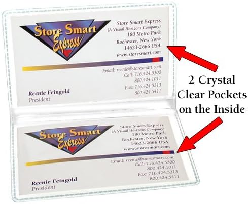 StoreSMART - White Folding Business Card Holders - 10 Pack - Polypropylene Plastic (RPP2915W-10) - Image 5