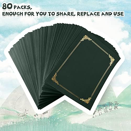 Fainne 80 Pcs 80 Pieces Certificate Holders Diploma Holder, Green - Image 4