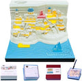 2027 3D Paper Carving Desk Calendar With LED Light (Santorini) by Divtada
