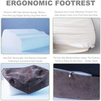 Foot Rest Under Desk for Office, Ergonomic Footrest, 2 Height Levels, Rocking Foot Stool Under Desk, Comfortable Foam Desk Foot Rest for Home Office, Gaming and Work (Charcoal Gray) - Image 4