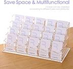 SANRUI Acrylic Business Card Holder for Desk, 20-Slot Vertical Clear - Image 5
