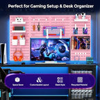 Pink Peg Board, 24"x36" Pegboard Wall Organizer, Includes 6PCS Pink Peg Boards and Accessories, Plastic Peg Board Panels for Craft Room, Office, Kitchen, Gaming Room - Image 3