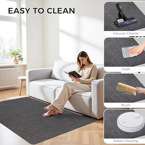 Sycoodeal Chair Mat, 40" x 48" Office Chair Mat for Hardwood and Tile Floor, Heavy Duty Floor Protector for Rolling Chairs, Non-Slip,Computer Mat for Home Office(Dark Coffee) - Image 6