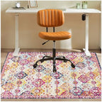 Office Chair Mat for Hardwood Floor, 36"x48" Desk Chair Mats for Rolling Chair Easy to Clean, Anti-Slip Floor Protector Rug Easy Glide Desk Computer Chair Mat for Hard Floor Home Office(Colorful) by YSYTLCL