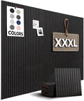 WALLHERO Large Bulletin Board, Tack Board, 59"x36" | 15 Pack | Wall Pin Board, Cork Board Alternative for Walls, Tablero de Corcho para Pared, Cord Board for Wall (Black Slats) by WallHero