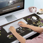 Bxgolkgd Keyboard Wrist Rest and Mouse Pad Wrist Support Set,Ergonomic Memory Foam Wrist Pad & Non Slip Base for Home Office Working Studying Easy Typing,Pain Relief,Flower Butterfly You Got This - Image 2