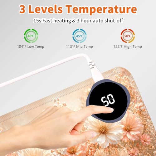 Heated Desk Pad & Mouse Pad, 3 Heat Levels, 3-Hour Auto Shut-Off - Image 5