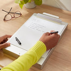 Amazon Basics Metal Clipboard with 2 Storage Compartments, Letter Size, 250 Sheet Capacity, Office Supplies with Self-Closing Latch, 14.1 x 9.2 x 2.6 inches, Silver - Image 7