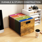 Hanging File Folder Organizer Filing Box with Handles File Organizer Holder for Desk Space-Saving Storage Bin for Letter Size – Open Design for Quick Access & Efficient Organization - Image 6