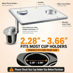 Car Desk for Laptop 360° Rotating Tesla Tray with Cup Holder Phone Stand - Image 4