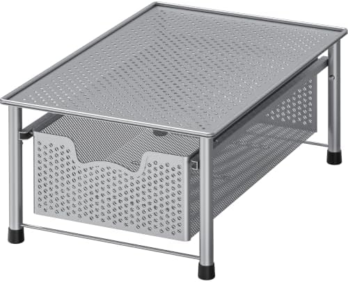 Simple Houseware Stackable Cabinet Basket Drawer Organizer, Silver by SimpleHouseware