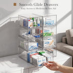 8 Pack Small Clear Stackable Acrylic Storage Boxes & Drawers - Image 5
