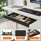 Under Desk Storage Drawer, Slim Sliding Tray Organizer (Black) - Image 4