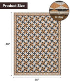 chakme Office Chair Mat for Hardwood Floor, 48"x36" Easy Glide Computer Desk Mat Protector for Rolling Chair Under Desk Rug Nonslip Backing, Machine Wash, (Plaid) - Image 2