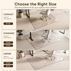 Antok Tempered Glass Chair Mat, 45"x45" Office Chair Mat for Carpet & Hardwood Floors, Heavy Duty 1/5" Desk Chair Mat for Smooth Rolling at Home or Office - Image 6