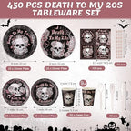 450 Pcs Tableware Set, Serve 50, Rose Gold and Black, Death to My 20S - Image 2