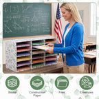 Fuutreo 2 Pcs Classroom Construction Paper Storage,Eucalyptus - Image 5