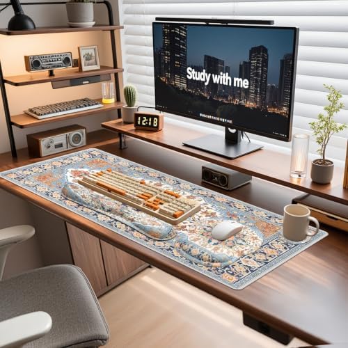 Mousepad Set，Keyboard Mat+Wrist Support Mouse Pad+Wrist Rest Pad+Coaster - Image 6