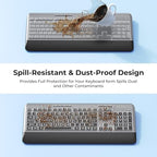 KOPJIPPOM Silent Wireless Keyboard and Mouse Combo - Keyboard with Large Print Cover, 2.4GHz Full-Sized Ergonomic Keyboard with Wrist Rest and Mouse for Laptop, PC, Notebook, Desktop - Image 2