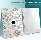 DONGKE Compatible with MacBook Pro 16 Inch Case (2026-2021 Release, M5 M4 M3 M2 M1 Pro/Max Chip), Plastic Hard Shell with Keyboard Cover & Screen Protector for MacBook Pro 16", Wildflower & Butterfly - Image 4