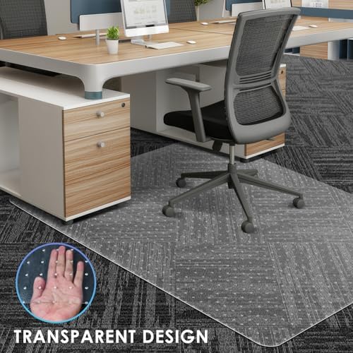 Vicwe Office Chair Mat for Carpeted Floors, 63"X51" Chair Mats with Studs - Image 6