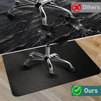 Office Chair Mat for Hardwood Floor: 63" x 51" Extra Large Black Office Chair Mats Anti-Slip Desk Floor Mat for Hardwood Floors Heavy Duty Sturdy Floor Protector Mat Under L Computer Desk - Image 6