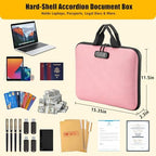 facka Fireproof Document Organizer Box with Lock, 13 Pocket Safe File Bag - Image 3