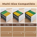 Approgreent Fully Assembled Home Office Filing Cabinet with Lock - Image 6