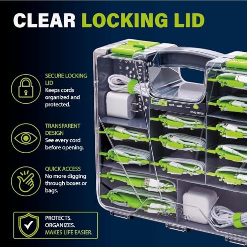 Ontel Cord Daddy Pro, Cord Organizer Case for Cables and Chargers, Tech & Electronics Organizer | Holds Cords, Cables, Chargers & Accessories | Compact Zip Case - Image 4