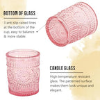 48 Pcs Pink Glass Votive Candle Holders, Tealight Candle Holders for Table Centerpieces, Vintage Candle Holder Bulk, Boho Wedding, Valentine's Day Table Decor (Pink) - Image 3