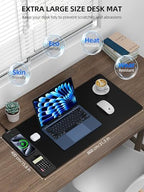 Mouse Pad with 15W Wireless Charging, Removable 8-Digit Solar Calculator - Image 3
