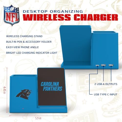 SOAR NFL Unisex Wireless Charging Stand and Desktop Organizer - Image 3
