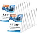 EHWINE 18 Pack Acrylic Sign Holder 8.5 x 11, L Shape Clear Plastic Display Stand, Slanted Back Picture Frame Menu Flyer Paper Display Stand up Table Top Sign Holders for Restaurant, Office and School by EHWINE